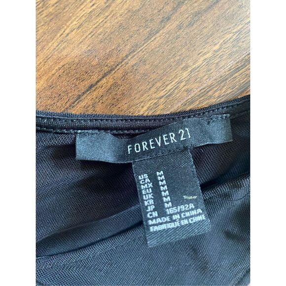 Forever 21 M mesh sweetheart bodycon cut out mini dress - Picture 2 of 6